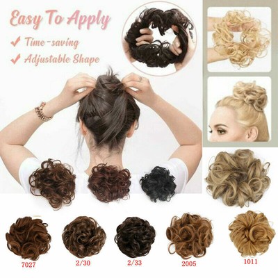 Messy Rose Bun Easy To Wear Stylish Hair Scrunchies Multi Colors