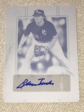 BLAZE JORDAN 2019 LEAF PERFECT GAME Cyan Print Plate AUTO #1/1 RED SOX CARDINALS