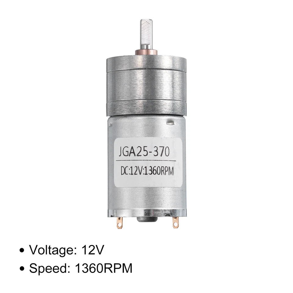 Mikro Geschwindigkeit Untersetzung Getriebemotor DC 12V 1360RPM für 370 Motor - Bild 3 von 4