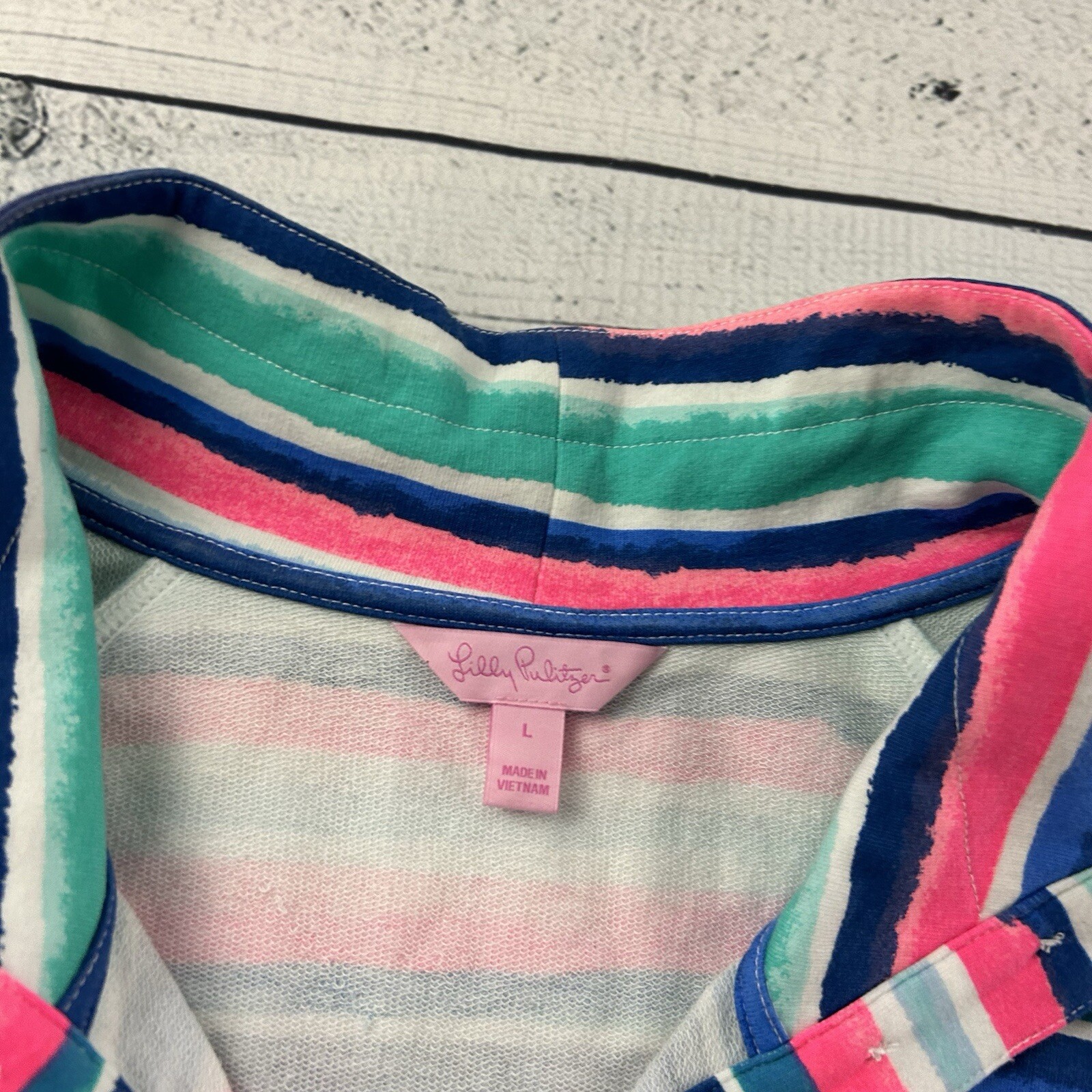 Lilly Pulitzer Striped Pullover Button Front Jack… - image 2