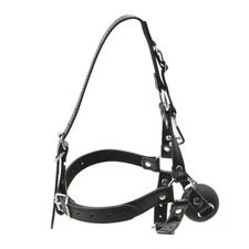 Head Harness Hood Ball Gag Open Mouth & Nose Hook Spanking Paddle Bondage bdsm