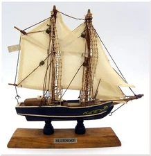 Bluenose Schooner Board Ship Sailboat 7"X7" Handcraft Wooden Model Made Canada
