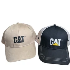 Caterpillar CAT Construction Cap Embroidered Logo Dad Hat Heavy Equipment-Choose