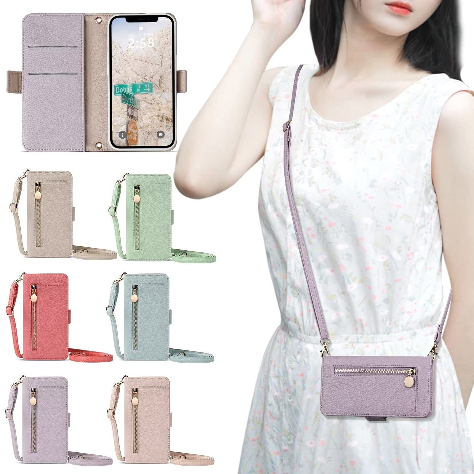 for iphone 15 notebook type case shoulder smartphone case for iphone 15 cut 291