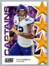 2019 Score Captains #C-21 Kyle Rudolph Minnesota Vikings Football Card