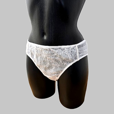 La Perla Exklusiver  Slip  Gr. 42 Tüll in Weiß *Luxus Dessous Neu
