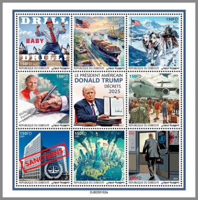 DJIBOUTI 2025 MNH ** Donald Trump signs Executive Orders #102