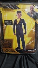Black Adam Halloween Costume Child L 12-14  45msrp LIGHTS UP 