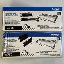 2 OEM Brother HL-5440D,8510DN,8950DWT High Yield Toner Cartridges TN-750 TN750 
