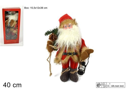 Babbo Natale 40 Cm.Babbo Natale Con Musica E Movimento Vestito H 40 Cm Decorazioni Natalizie Nuovo Ebay