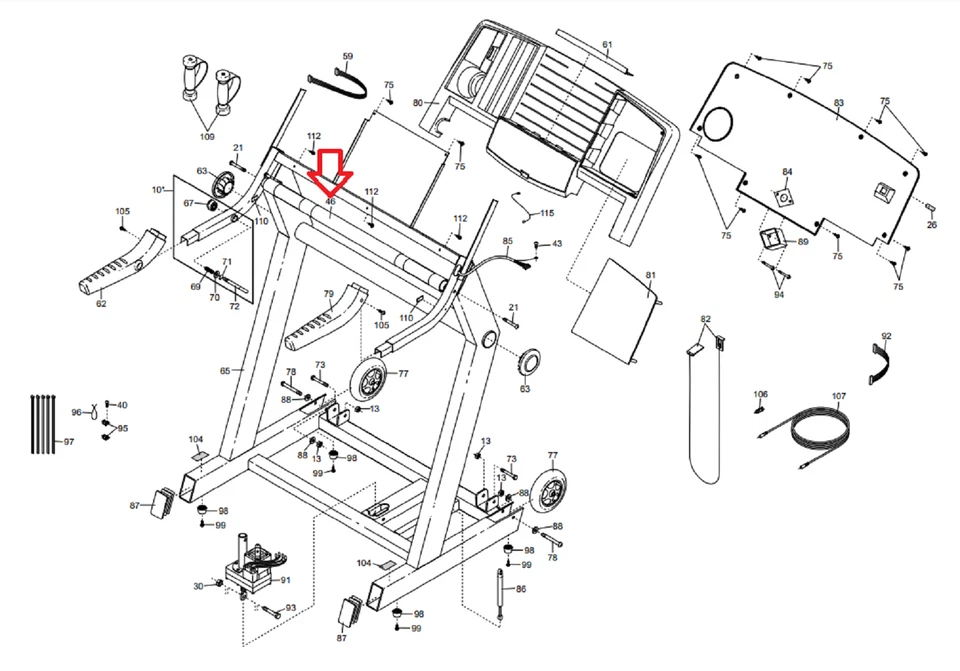 Gold's Gym HealthRider Proform Cinta de Correr Frecuencia Cardíaca Pulso Mano Sensor Barra 181225 Foto 2 de 2