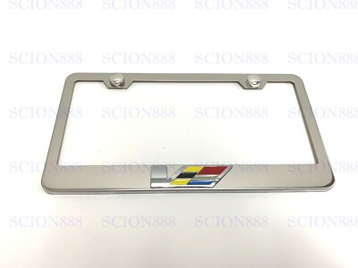 3D V-SERIES LOGO Emblem Badge Stainless Steel Chromed Metal License Plate Frame
