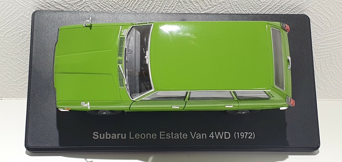 ミニカー Subaru Alcyone & Leone Estate Van 1/24 1/24 Hachette 1972 SUBARU LEONE ESTATE VAN 4WD GREEN Japan ltd