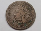 Key Date 1867 Indian Head Penny w/ Corrosion.  #16