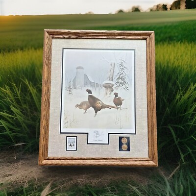 Winter Wonder Vintage 1990 Leo Stans Limited Edition Pheasant