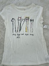 Gap kids girls T-shirt white Lama size XXL new nwt
