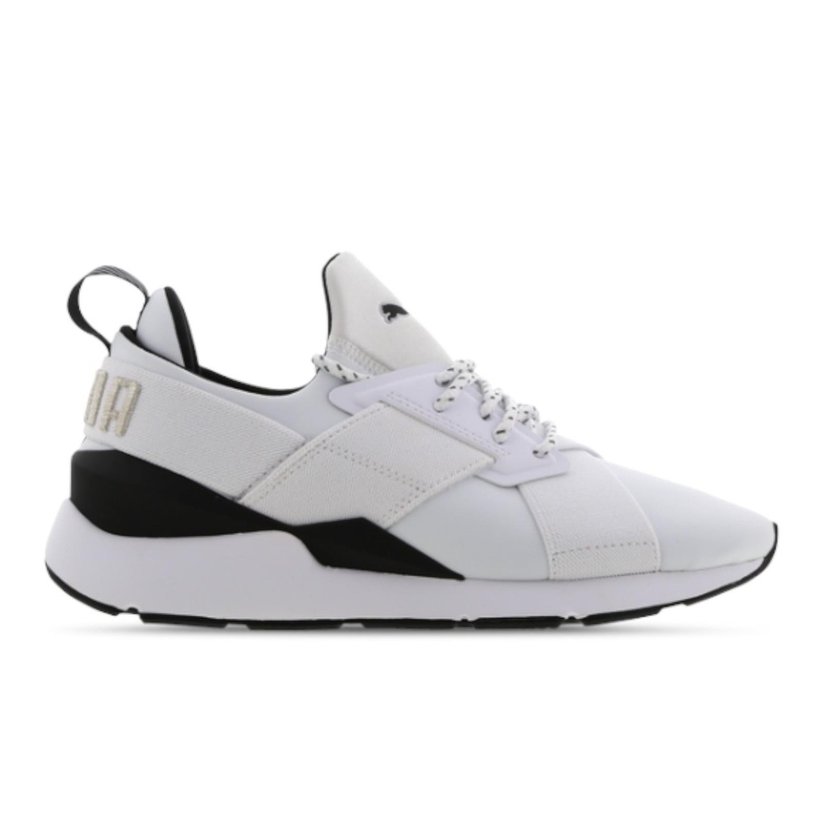 PUMA WOMEN'S MUSE TRAIL TRAINERS SHOES SNEAKERS WHITE BLACK GYM