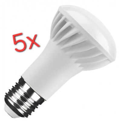 5x R63 LED 7W E27 Ersatz Reflektor Glühbirne warmweiß 500 Lumen 7W = 40W