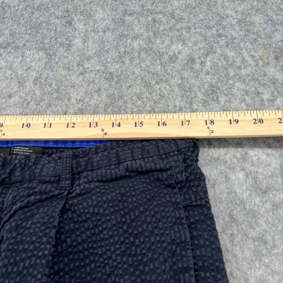 Armani Exchange Mens Navy Blue Textured Trouser Pants Size 36 | eBay display picture 1