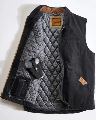 Venado Concealed Carry Vest for Men - Heavy Duty Canvas - Conceal Carry Pockets - product listing photo