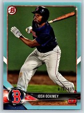 2018 Bowman Josh Ockimey Rookie Sky Blue Parallel #/499 RC #BP34