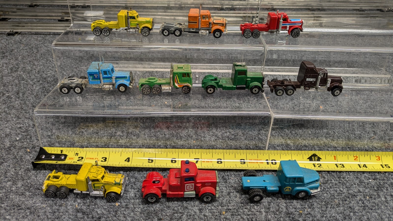 Lot of Matchbox Yatming Hartley Semi Trucks - HO Train Layout-image