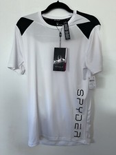 Spyder Active Quick Dry Mens Size Medium Short Sleeve Top White/Black