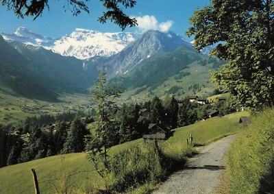 Old postcard - Adelboden - Am Hörnliweg
