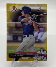 Abrahan Gutierrez 2017 Bowman 1st Prospect Gold Paper Parallel BP78 RC SP /50
