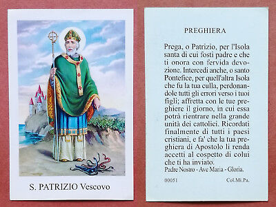 Santino Holy Card S San Patrizio Vescovo Ebay