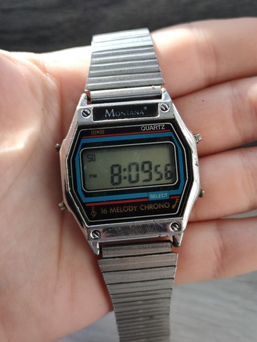 Raro Orologio Montana Vintage Sveglia Digitale Melodia Crono Retro Legend #49 - Foto 4 di 10