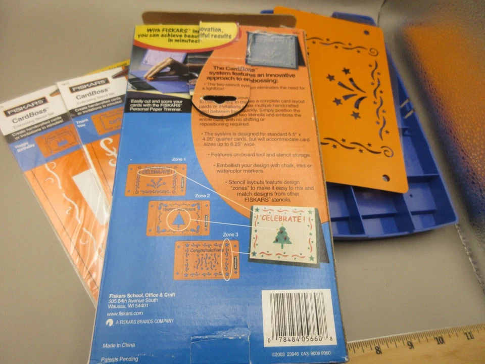 NEW Fiskars ScrapBoss Embossing Stencel HAPPY BIRTHDAY - THANK YOU - CELEBRATE! - Image 4 of 4