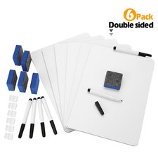 6Pcs Whiteboard 12 9 inch Dry Erase White Board with Pen Home Office Kids Gift