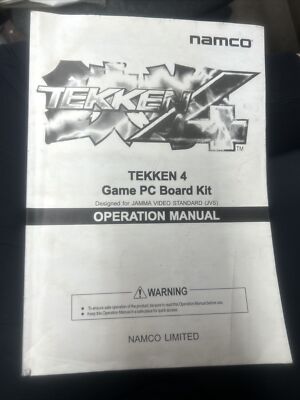 Namco TEKKEN 4 GAME PC BOARD KIT Arcade Video Game Manual - good used original