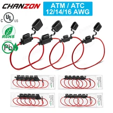 5pcs Auto Car Inline Fuse Holder ATC ATM 32V 12V 5V Tap Case Blow Waterproof Cap