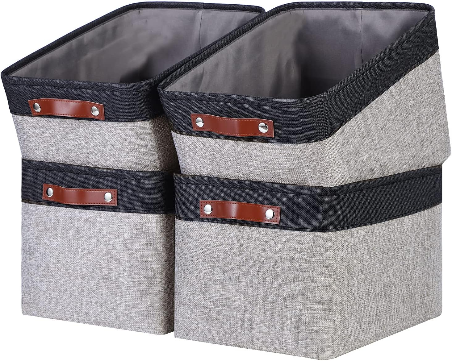 Storage Baskets for Organizing, Large Rectangular Basket for Shelves Closet Laun-image