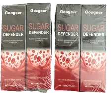 4X GOOGEER Sugar Defender Blood Sugar Support Supplement 1 Oz Each Exp 6/2027
