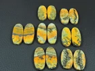 Natural Bumble Bee Jasper Matched Pair Oval Cabochon Gemstone 07 Pair Lot o942