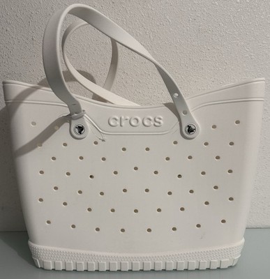 Crocs Classic LARGE Tote Bag In WHITE New Color