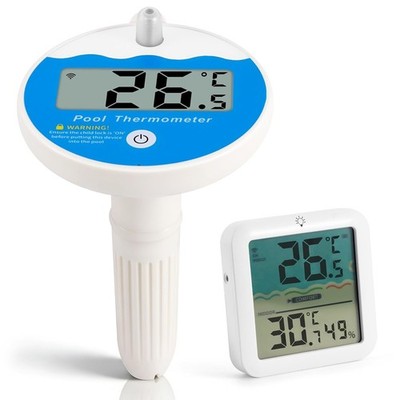 Digitales Schwimmendes Poolthermometer ABS  100m Funk Fernüberwachung Outdoor