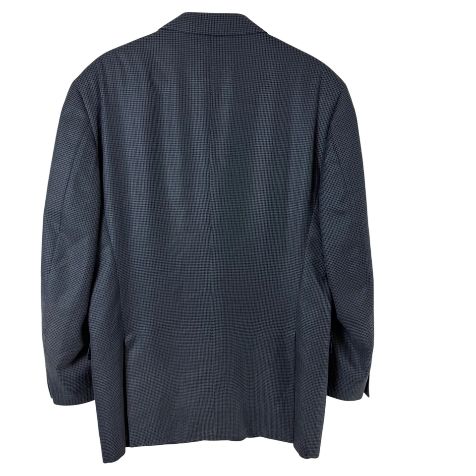 Canali Men's 38R Silk Wool Blazer Blue/Gray Micro Houndstooth Made in Italy 38R - Image 3 of 4