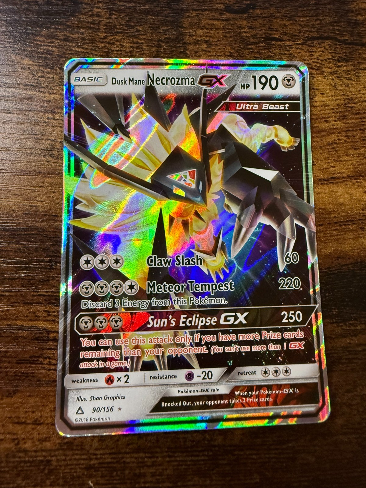Dusk Mane Necrozma GX 90/156 Sm-Ultra Prism Holo LP