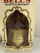 Bells Whisky Ceramic Bell Decanter 18.75cl 1980s Vintage