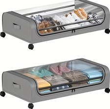 ROLLING UNDER BER METAL DRAWER - UNDER BED STORAGE