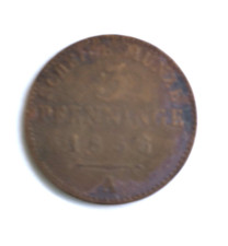 3 Pfenninge 1856 A Preu&szlig;en Friedrich Wilhelm IV. sehr sch&ouml;n
