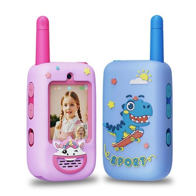 Video Walkie Talkies for Kids, 2 Pack with HD Camera, Long Range Two Way Radi...