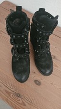  Mjus Stiefelette Schwarz mit Nieten 38 Neuwertig