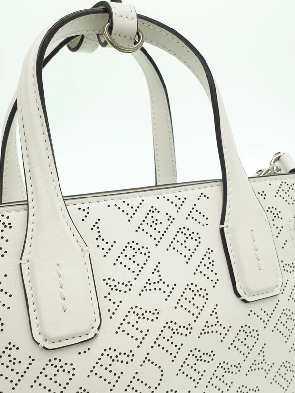 BURBERRY Small Banner Leather White Satchel/Top Handle Bag image 9