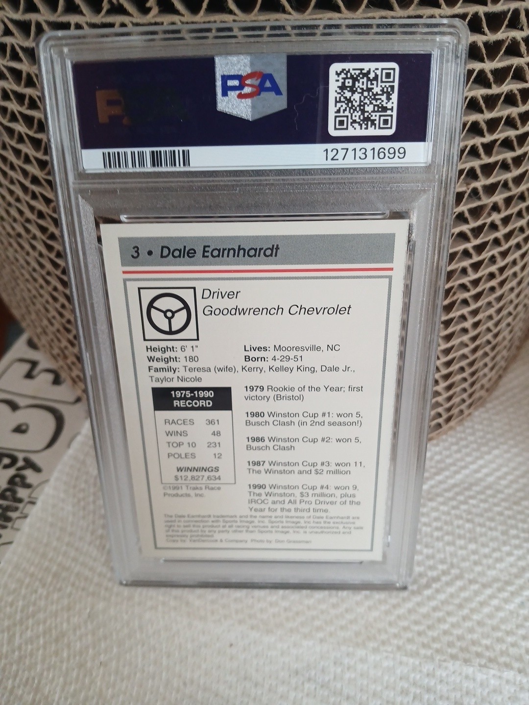 1991 Traks - Dale Earnhardt Psa 7 NM #3 ...Sports Image, Inc. is... view 4