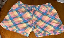 Lands End Girls SZ XL 14-16 Woven Pull On Shorts Pockets